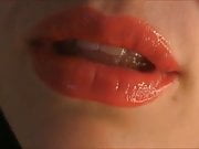 closeup dirty talk red lips