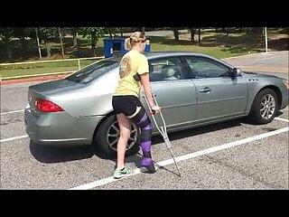 Volleyball Long Leg Cast Crutches
