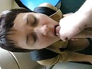 CUM IN MOUTH ON TRAIN