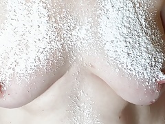 Tits with powder sugar