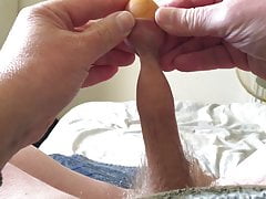 Sunday Stretch Session - foreskin with rubber egg 
