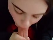 Throat and face cumshot