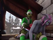 Santa's Elves have a Threesome with a Demon Girl: Warcraft Parody