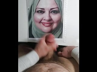 Beautiful hijabi mature sprayed with cum...