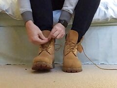 Taking boots off