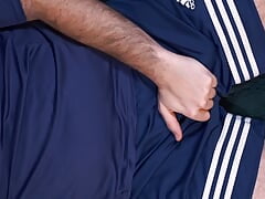 Silky Adidas Shorts Wank and Cum