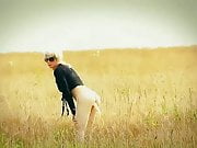 in a wheat field