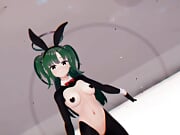 R-18 Blue Archive Yuuka - Teddy Bear - xButterflysMMD - Dark Green Hair Color Edit Smixix