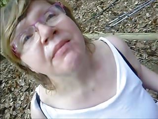 Granny Slut, Slut, Outdoor, Blowjob