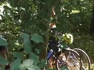 Twinks bike ride in the woods...