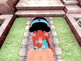 Princess Jasmine Gives A Pov Blowjob Before Getting Fucked