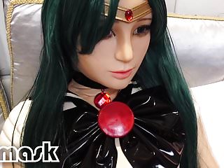 Sailormoon latex doll bondage cosplay