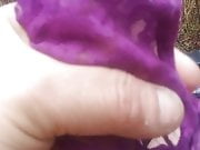 Pink n purple panties with cumshot