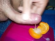 cum on fruit....and eat