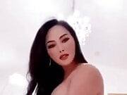 Yasmi Pajyi Yang caressing and squeezing her boobs 