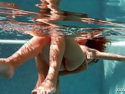Olla Oglaebina & Irina Russaka hot teens underwater