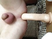 Huge dildo in my asshole with hot close view