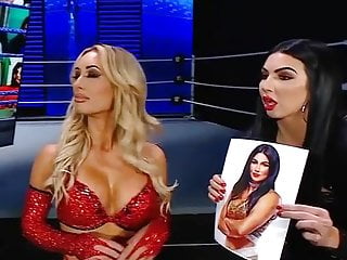 Wwe carmella and backstage on smackdown...