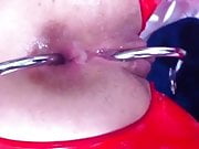 TOPBICHE latex double metal hook anal