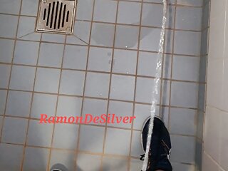 Master Ramon Pisses Horny Shower Very Hot...