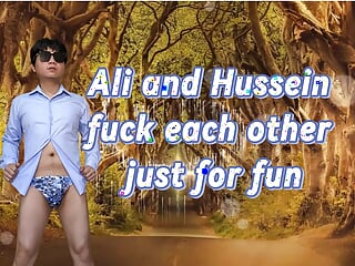 Ali and Hussein fuck each other asses just for fun