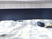 Fucking tight shaved pussy with dildo and vibrator