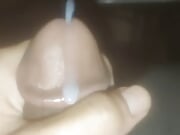 Malay masturbates big dick up to fountain many times, his semen comes out a lot right
