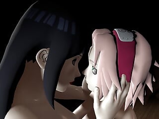 Hinata and Sakura First Lesbian Experience