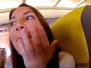 A stranger on the plane gives me a blowjob and swallows