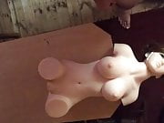 Fun with silicone doll.