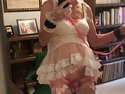 Sissy punishes caged clitty