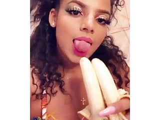 Long Tongue, Bimbo, Big Tits, Banana