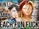 Chun li and Cammy Beach Fun Fuck