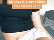 Step bro visited step sister and made TikTok XXX together
