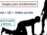 JOI CEI con anal, humillacion y doble corrida. En espanol.