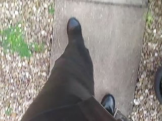 Walking in leather and boots