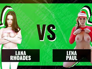 Battle Of The Babes - Lana Rhoades vs Lena Paul - The Ultimate Bouncing Big Natural Tits Competition