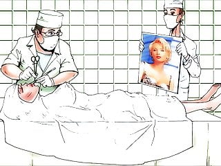 Cartoon Operation von Mann zur Frau