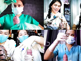 Hardcore Femdom, Latex Gloves Handjob, Medical Fetish, Extreme Insertions