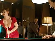 Redhead Stripping at the Pool Table