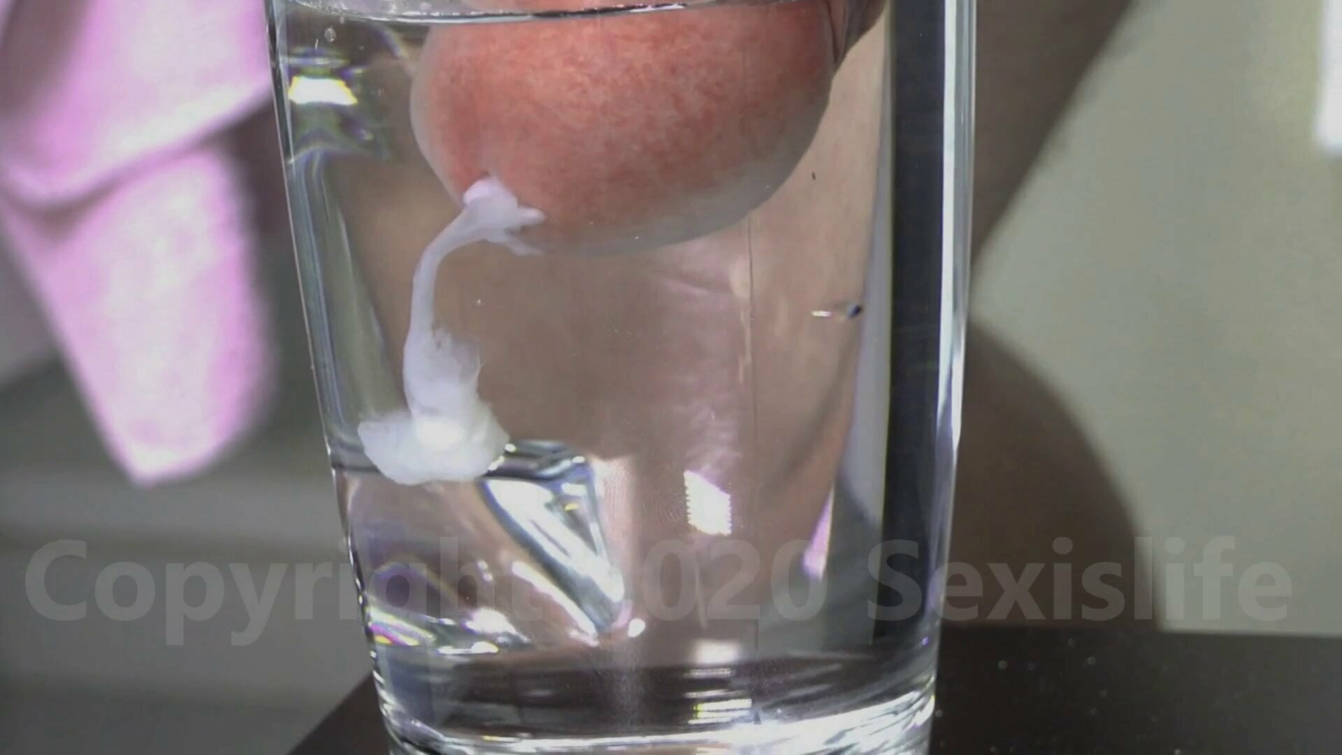 3 Submarine Cumshots in glass of water + slow motion - 4