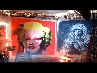 Brent Ray Fraser Penis Paints Warhol's Marilyn Monroe