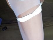 White open pantyhoses