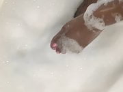 READY FOR MY BUBBLE BATH AND FOOT MASSAGE