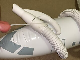 Small penis shooting on an inflatable...