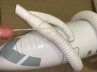 An inflatable airplane vacuum cleaner hose...