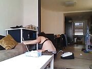 Chubby milf cleaning 