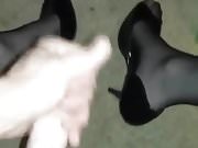 me playing cock, heels, stockings
