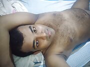 shameless indian  black boy showing his uncircumcised small cock