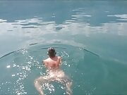 Naked swimming